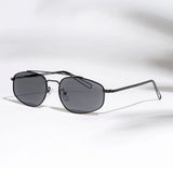 Leon Black Oval Sunglasses