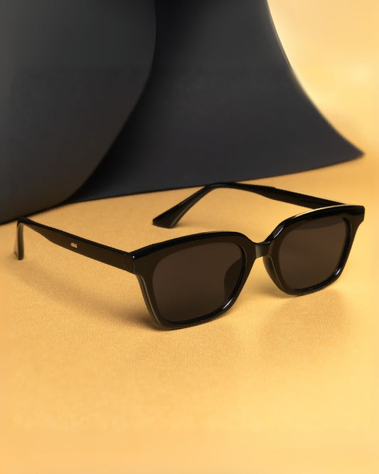 Marco Full Black Rectangle Sunglasses