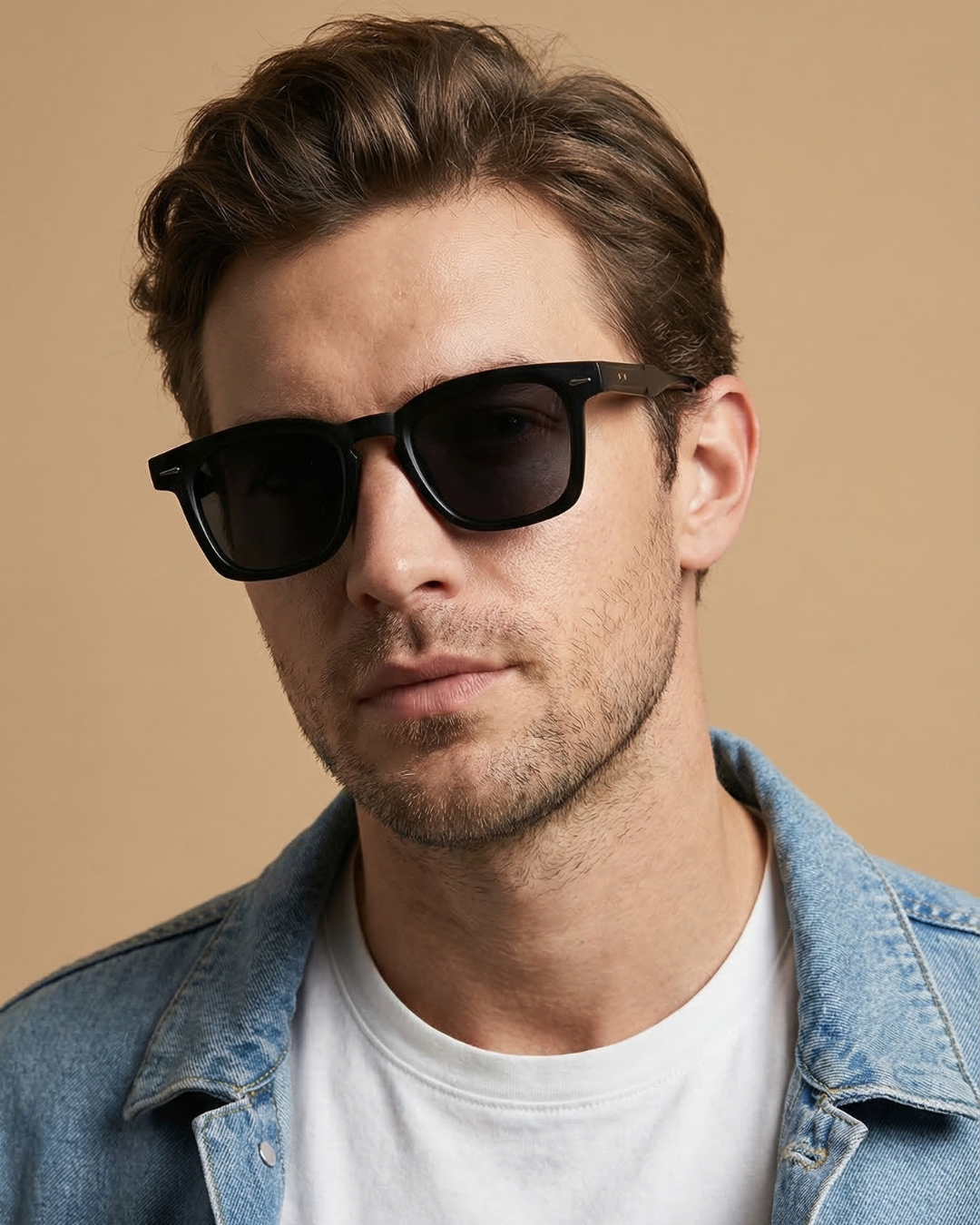 Michel Black Square Sunglasses