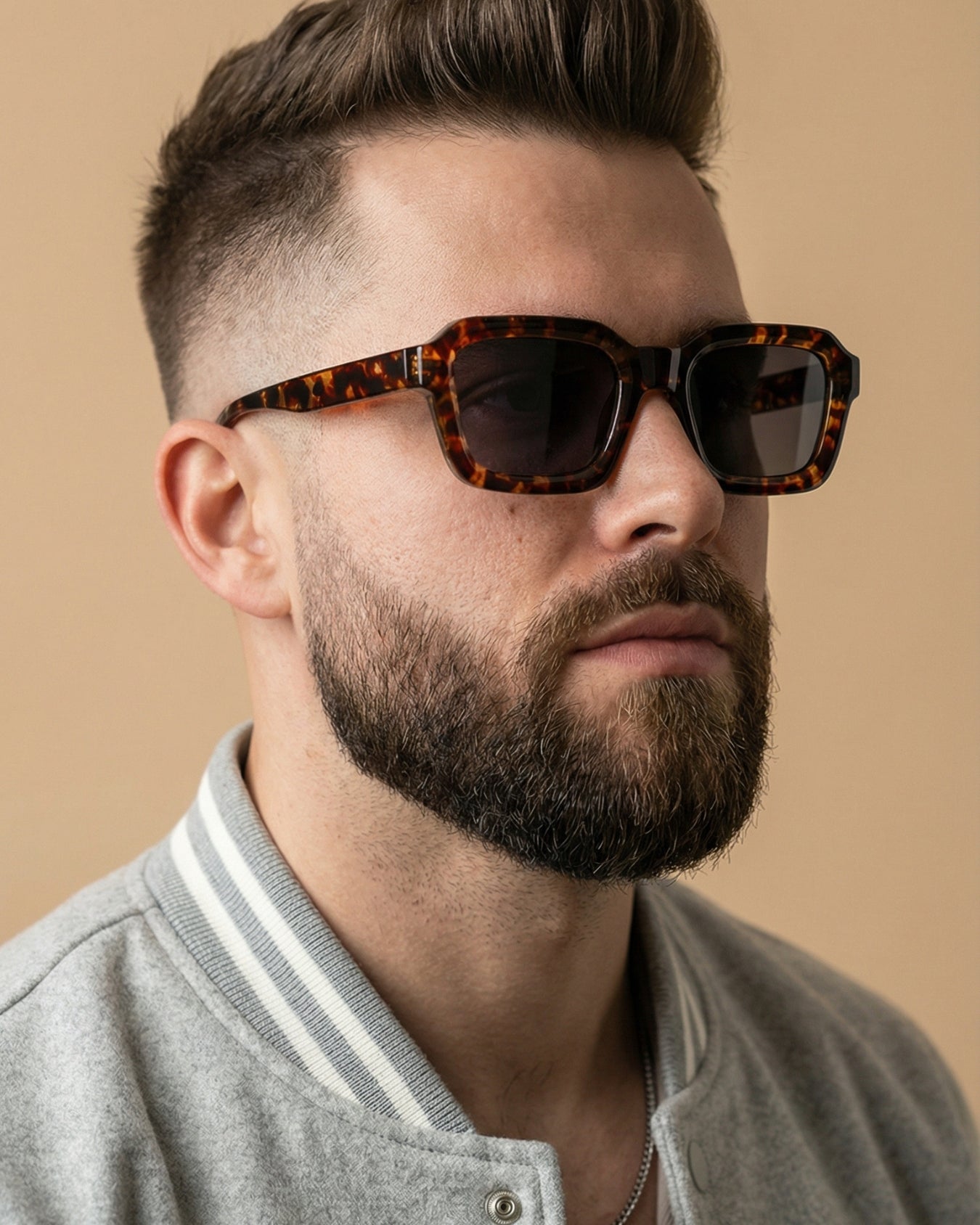 Hunter Tortoise Brown Black Square Sunglasses