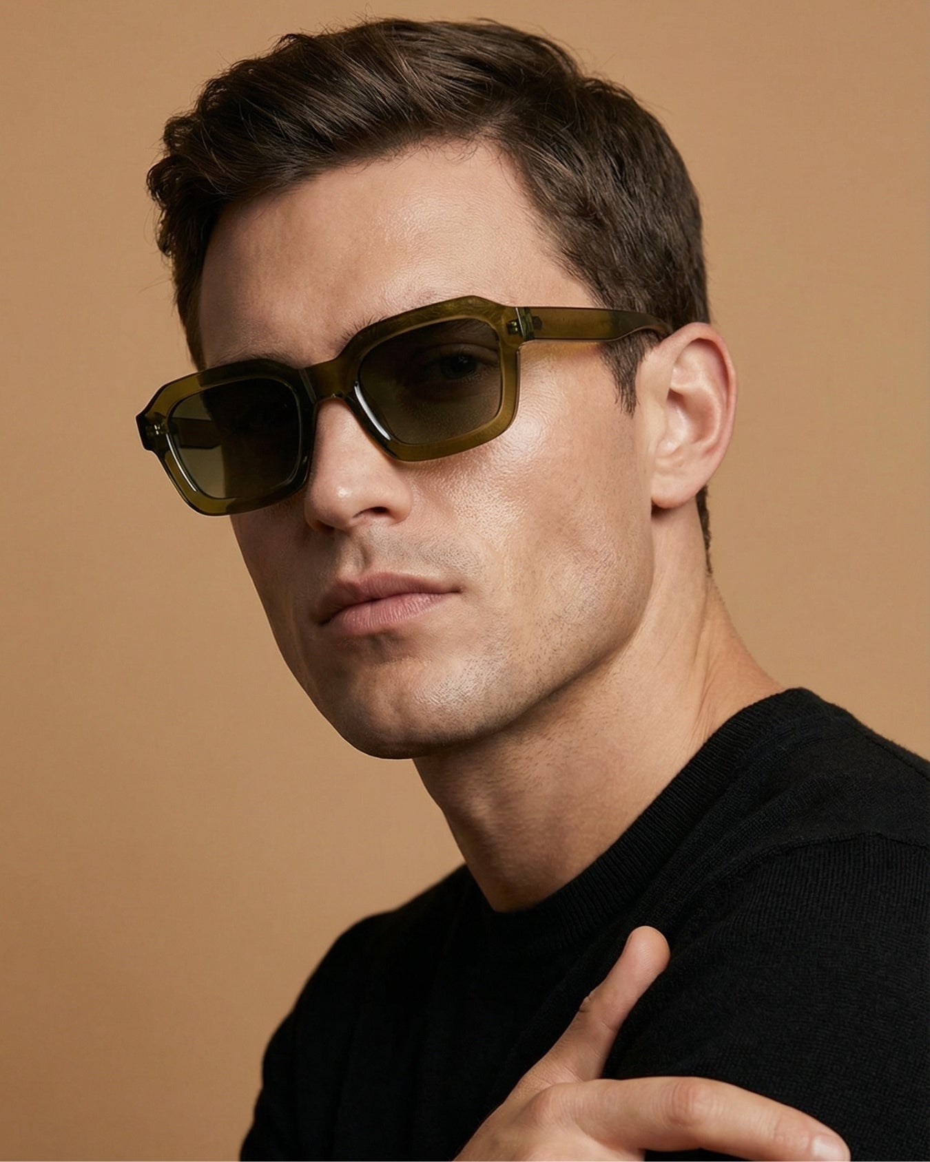 Hunter Green Square Sunglasses