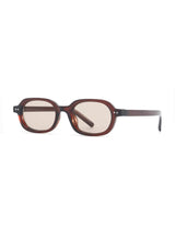 Korean V2 Full Brown Rectangle Sunglasses