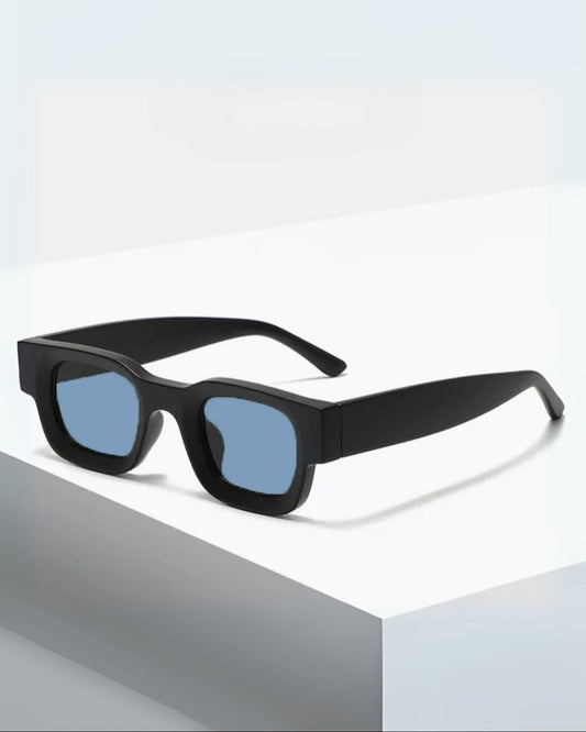 Vintage V1 Black Blue Square Sunglasses