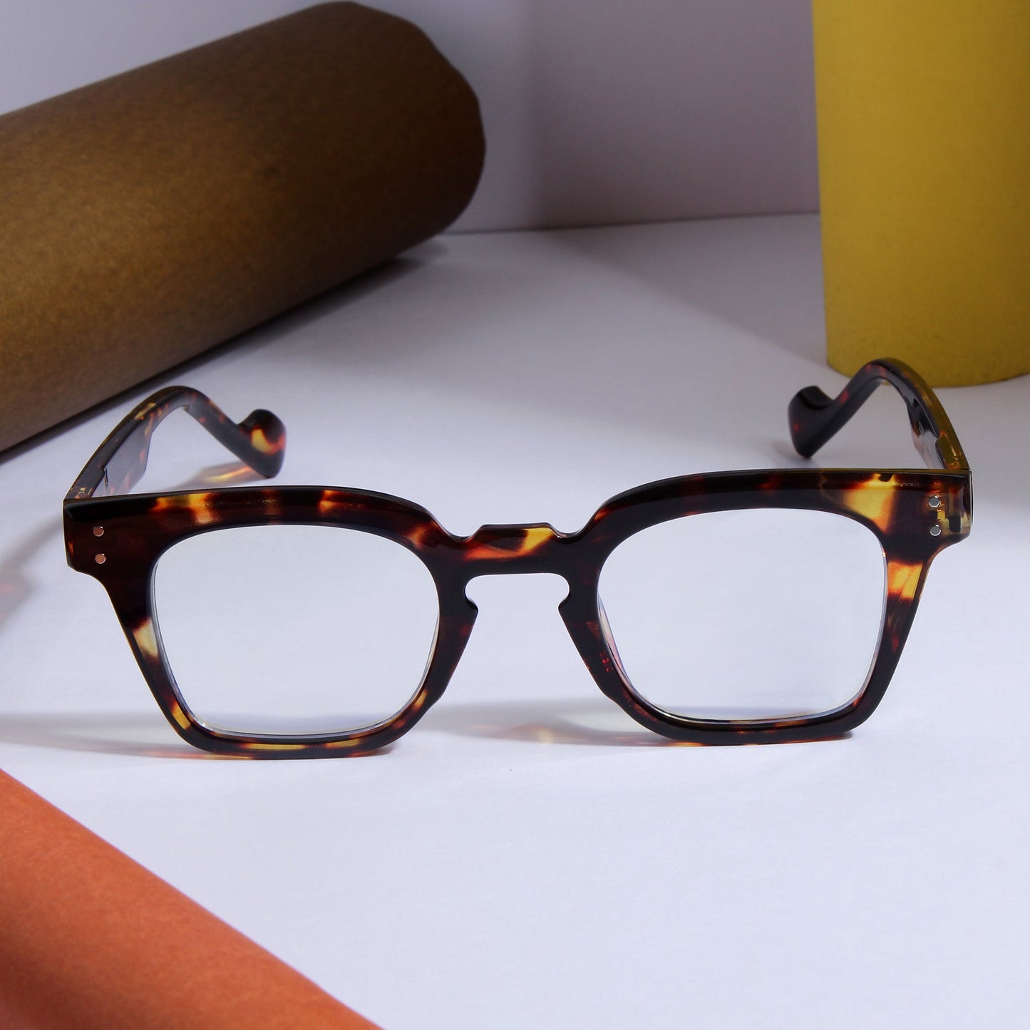 To. Brown Clear SZ 2001 Square Sunglasses