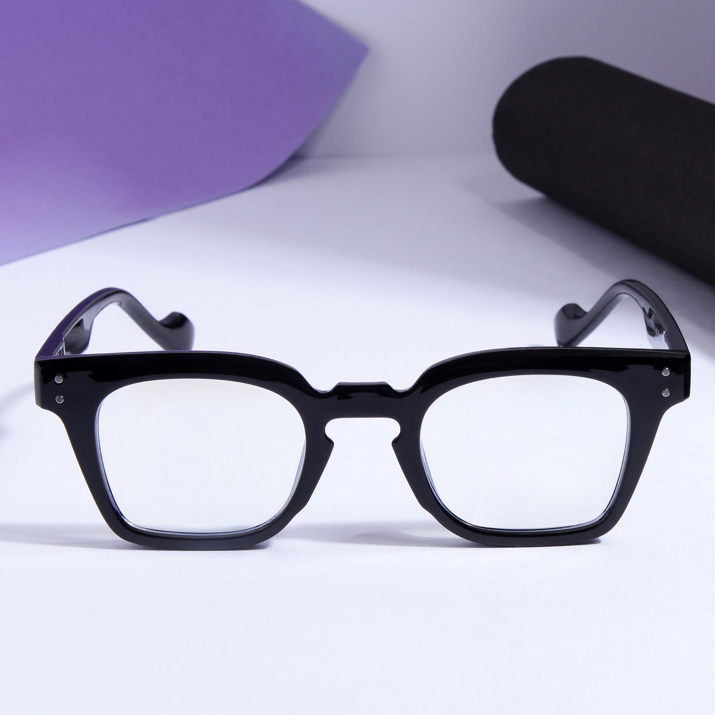 Black Clear SZ 2001 Square Sunglasses
