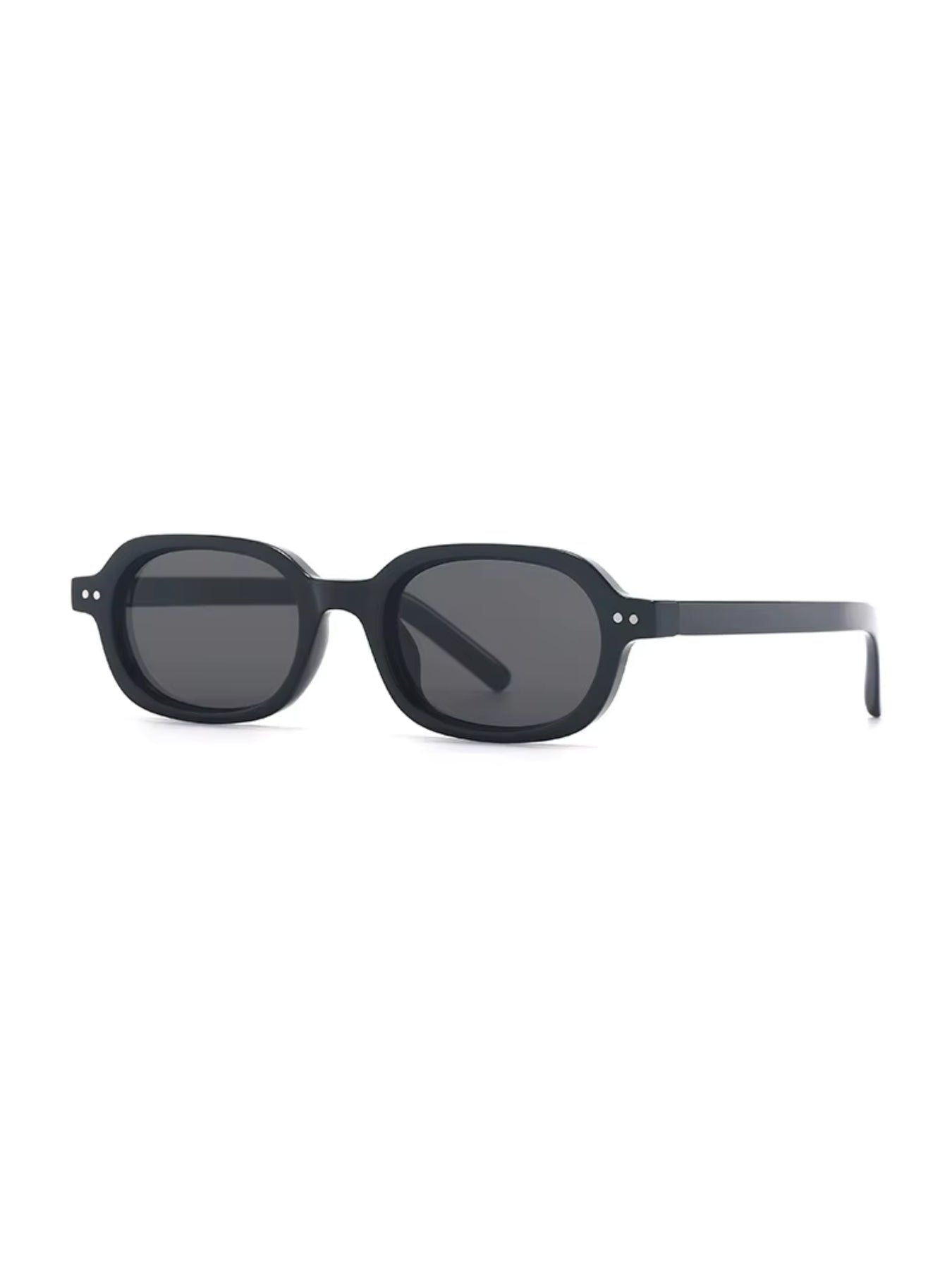 Korean V2 Full Black Rectangle Sunglasses