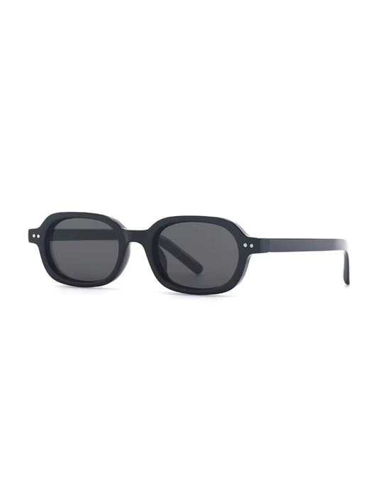 Korean V2 Full Black Rectangle Sunglasses