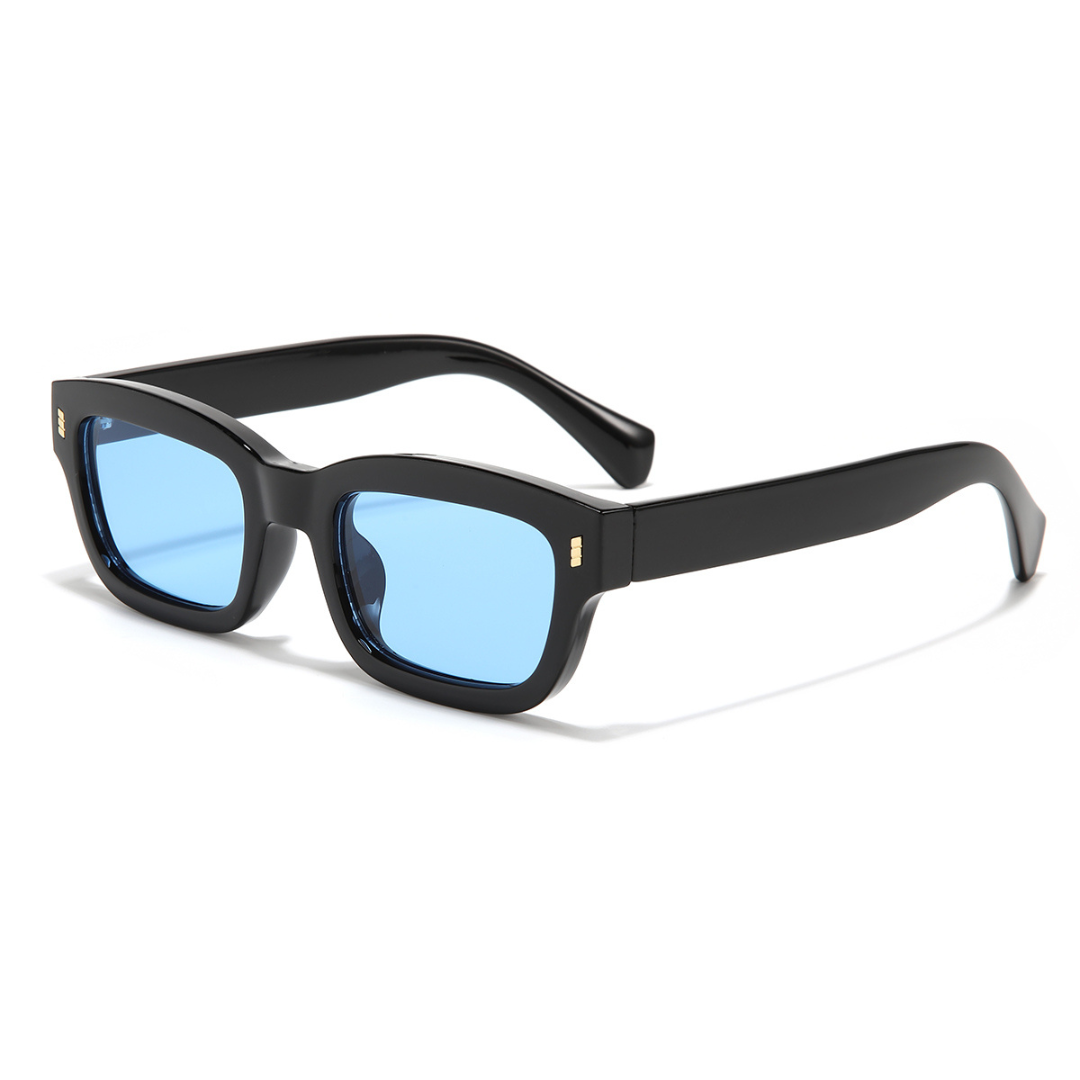 Lizard Black Blue Rectangle Sunglasses