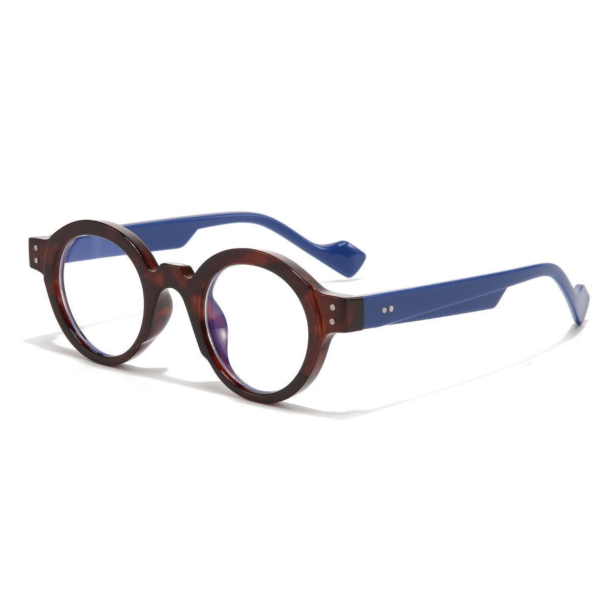 Blue Brown Clear SZ 2003 Round Sunglasses