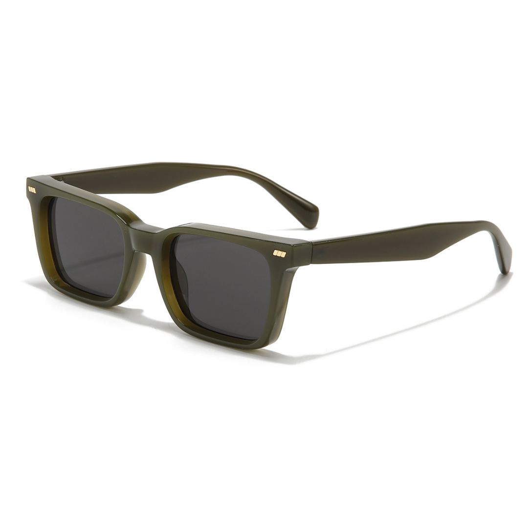 Castels Green Black Rectangle Sunglasses