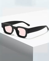 Vintage V1 Black Pink Square Sunglasses