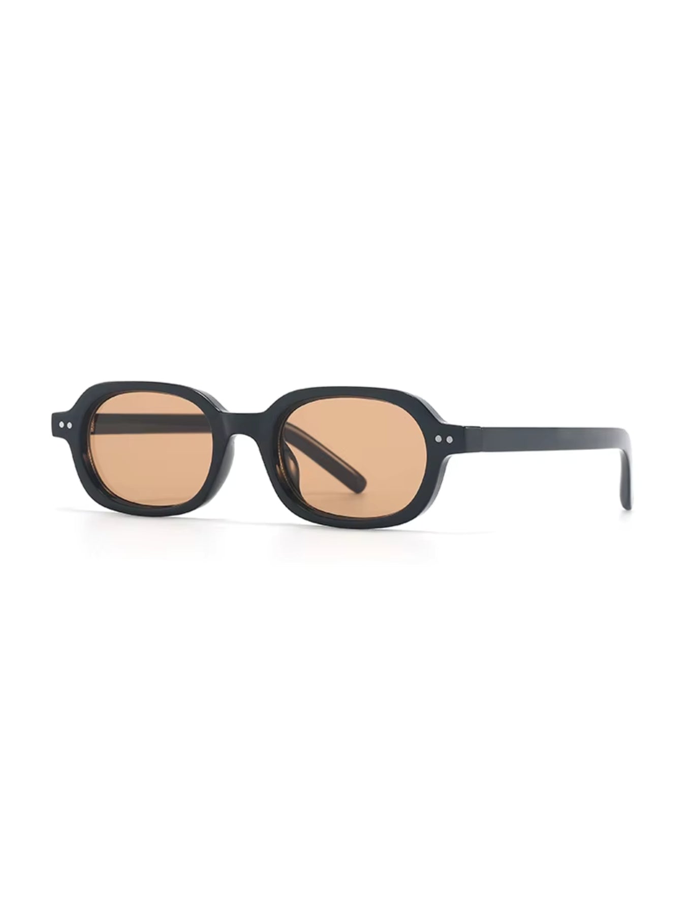 Korean V2 Black Brown Rectangle Sunglasses