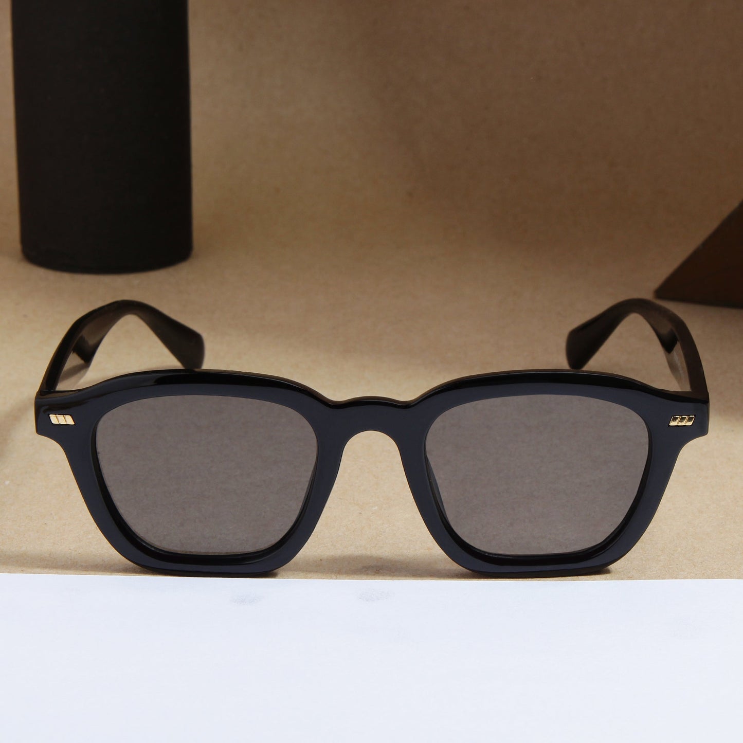 Spark Full Black Rectangle Sunglasses