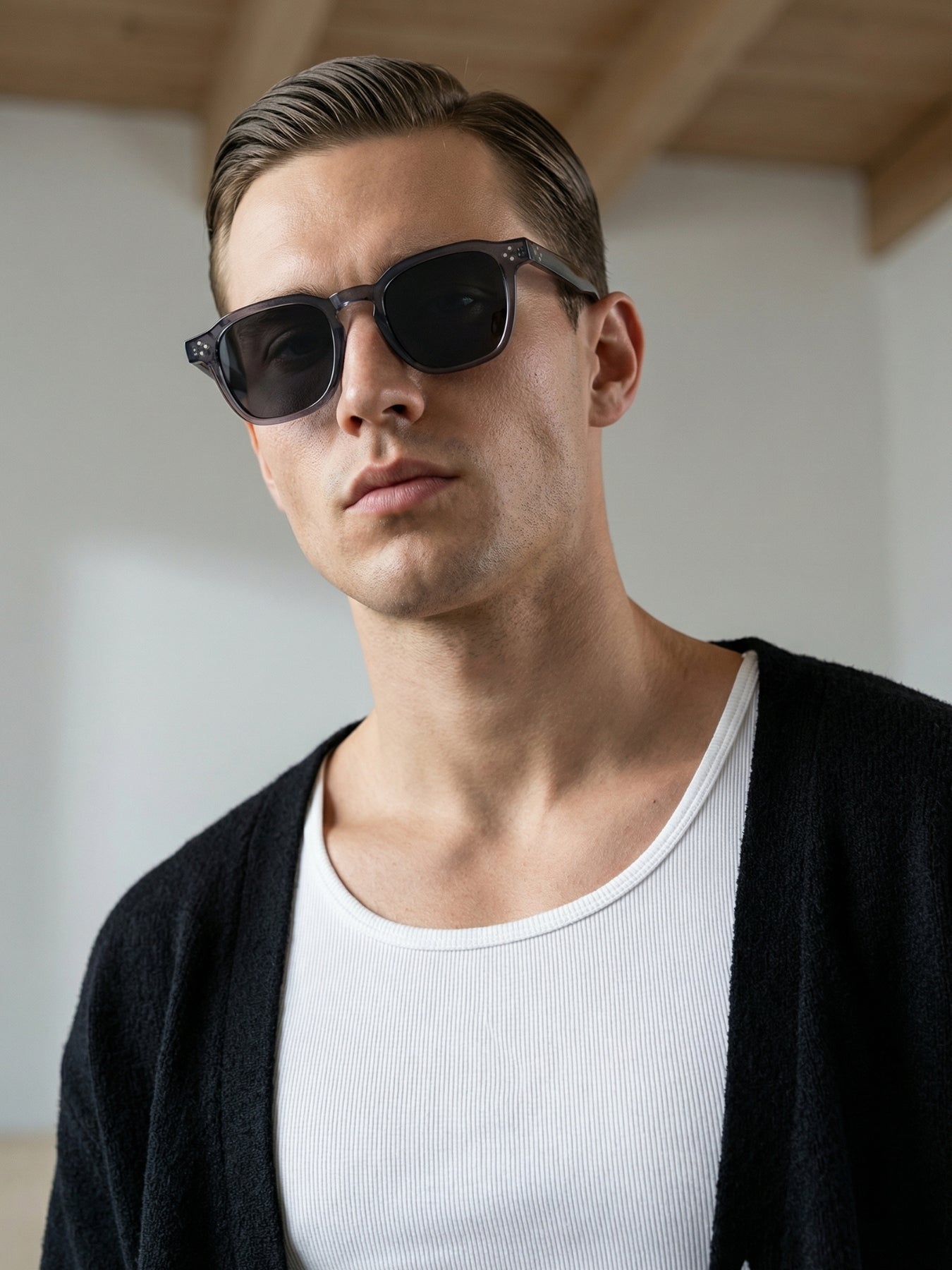 J-Bond Grey Black Square Sunglasses