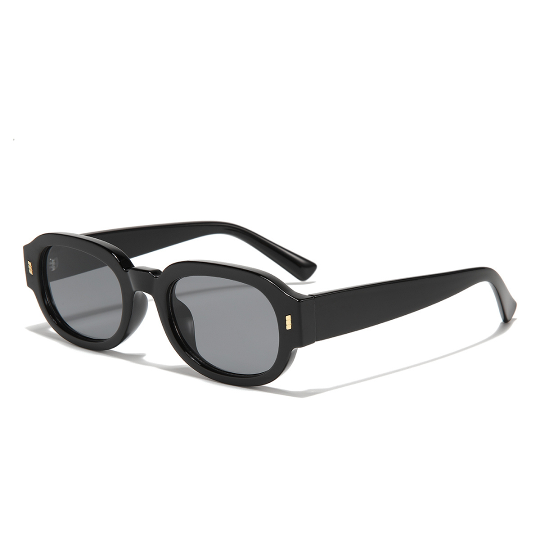 Venom Full Black Oval Sunglasses