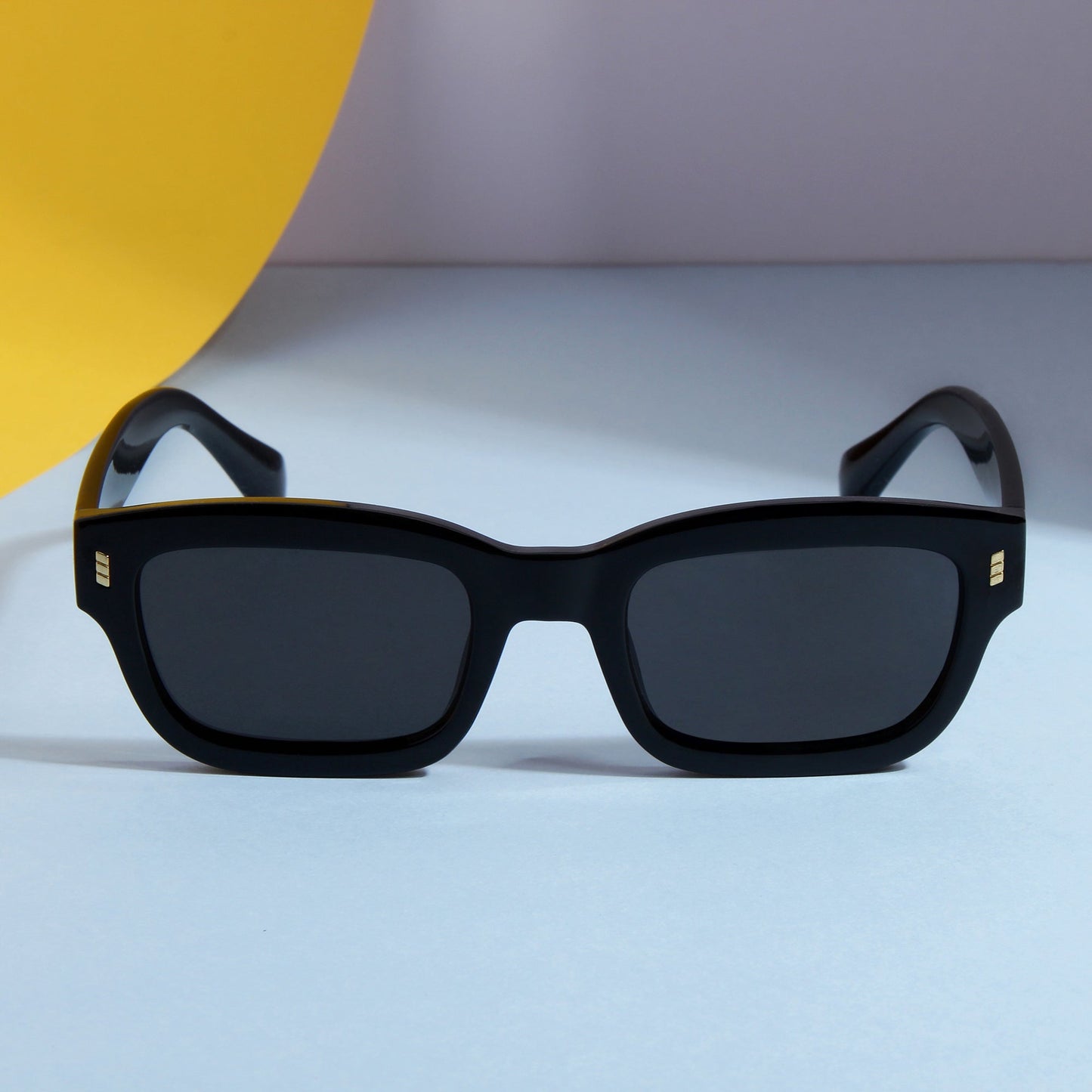 Lizard Black Rectangle Sunglasses