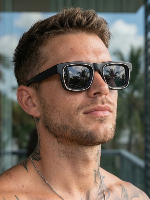 Rogue Full  Black Square Sunglasses