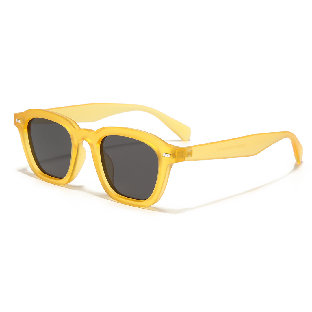Spark Yellow Black Rectangle Sunglasses