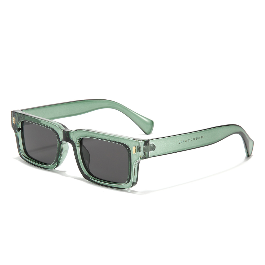 Lucifer Green Black Rectangle Sunglasses