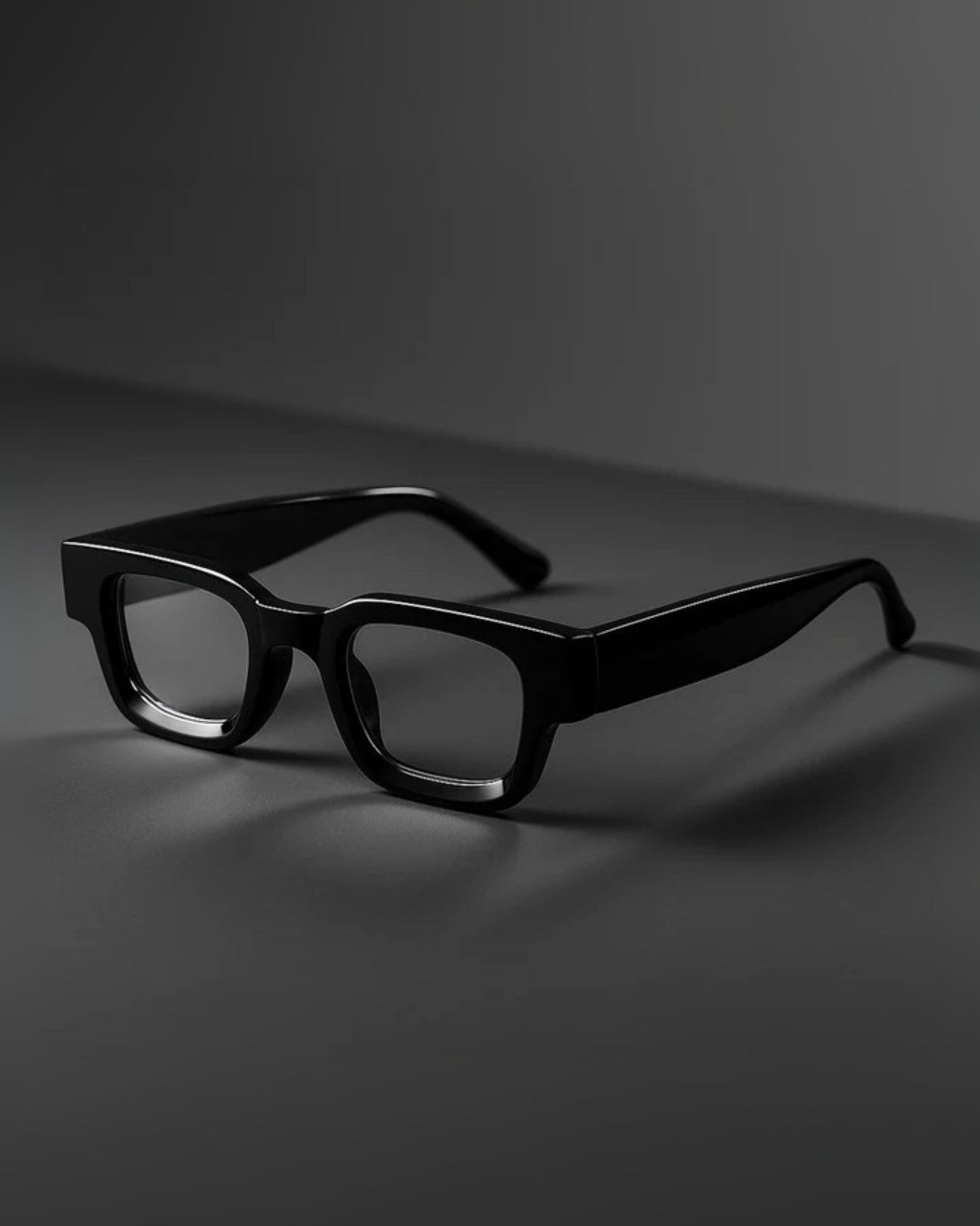 Vintage V1 Black Clear Square Sunglasses