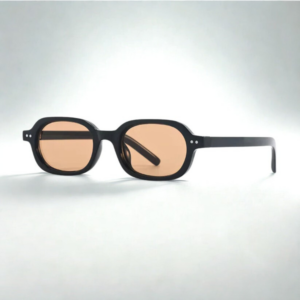 Korean V2 Black Brown Rectangle Sunglasses