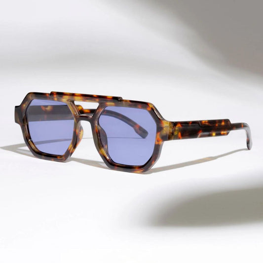 Tortoise Purple SZ 3501 Square Sunglasses