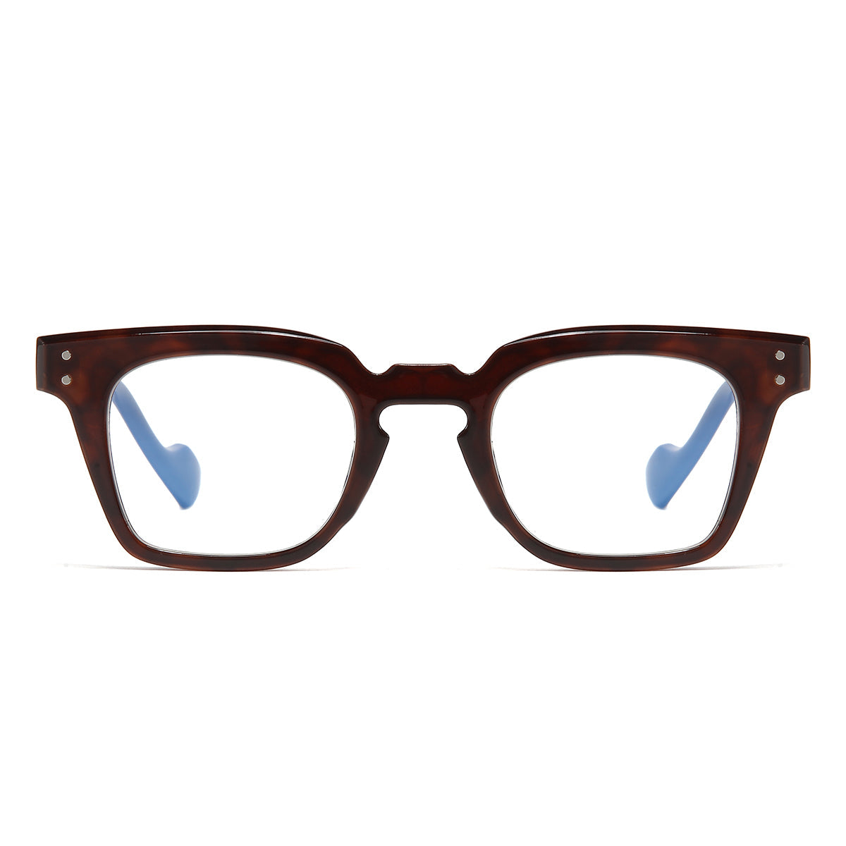 Blue Brown Clear SZ 2001 Square Sunglasses