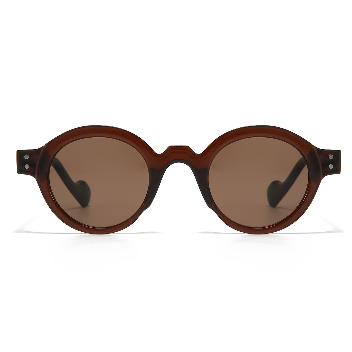 Green Brown Brown SZ 2003 Round Sunglasses