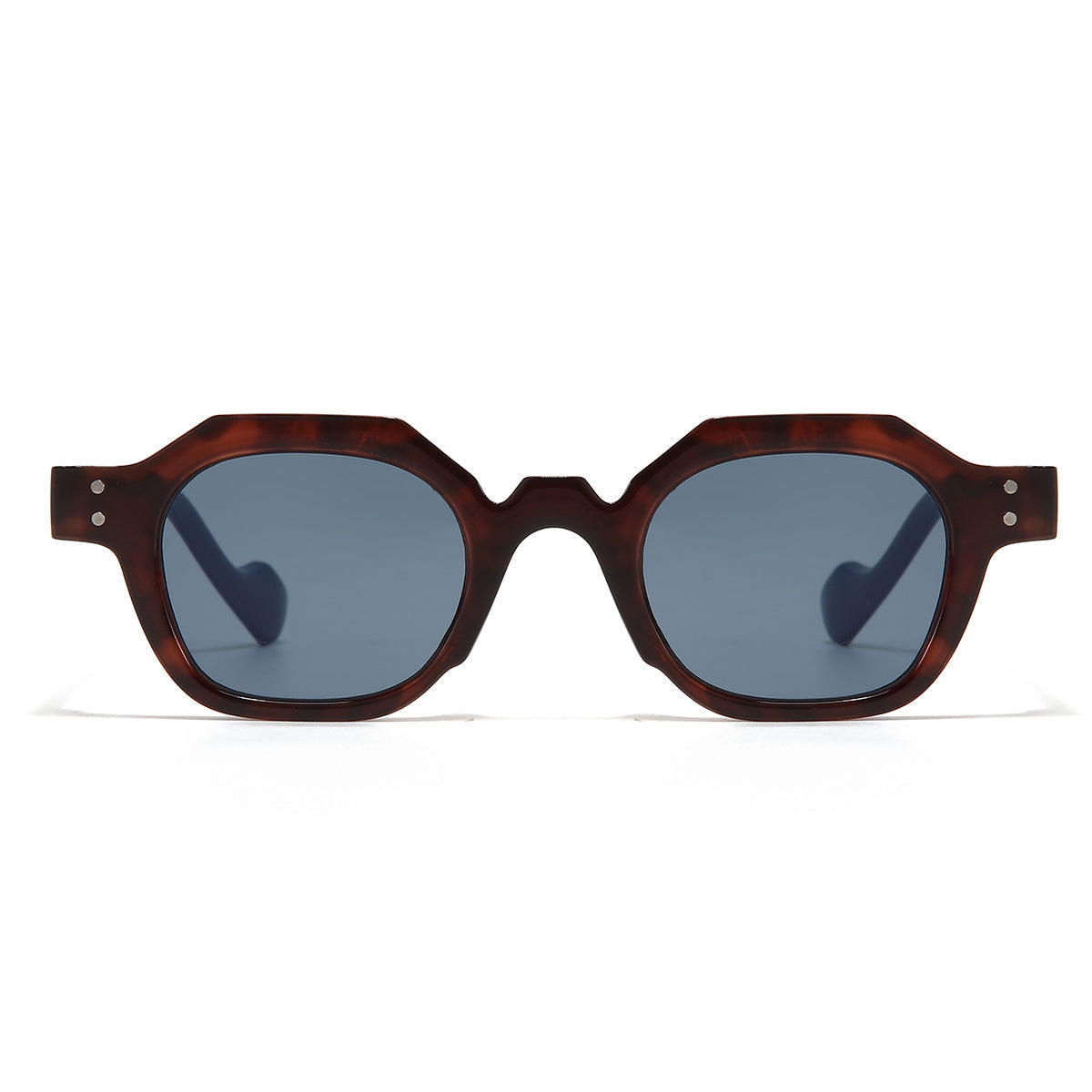 Blue Brown Black SZ 2002 Round Sunglasses