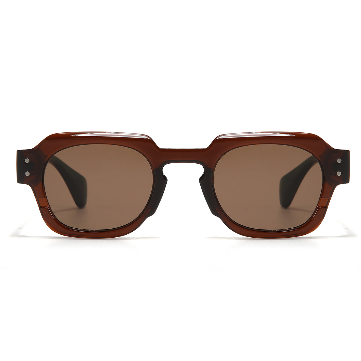Green Brown Brown SZ 2004 Round Sunglasses