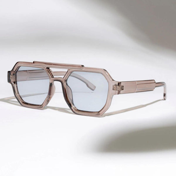 Gray Brown Blue SZ 3501 Square Sunglasses