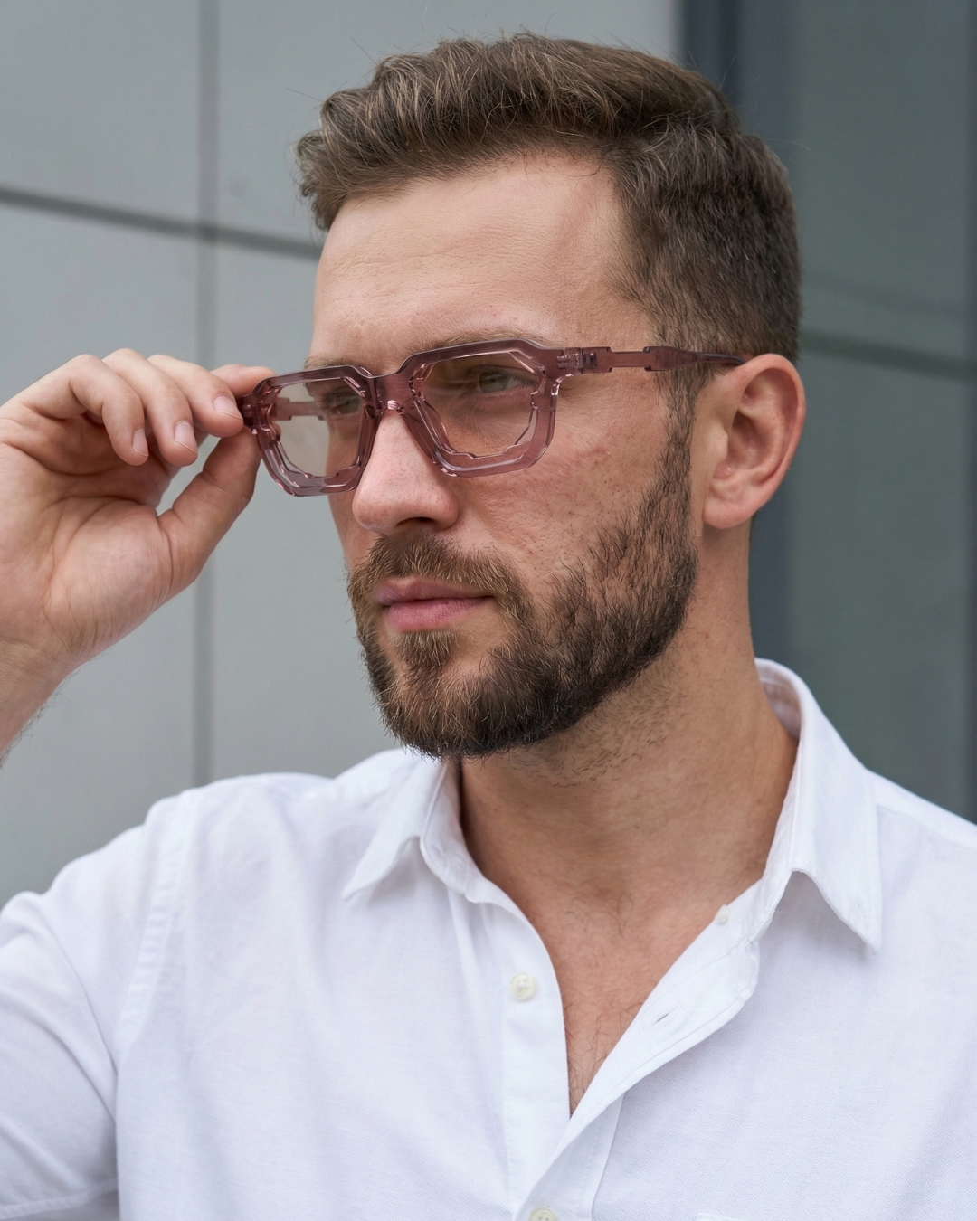 Crystal Full Brown Square Sunglasses