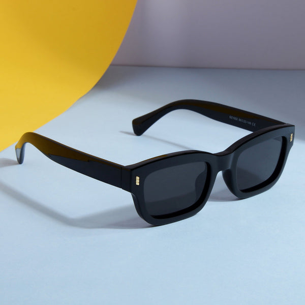 Lizard Black Rectangle Sunglasses