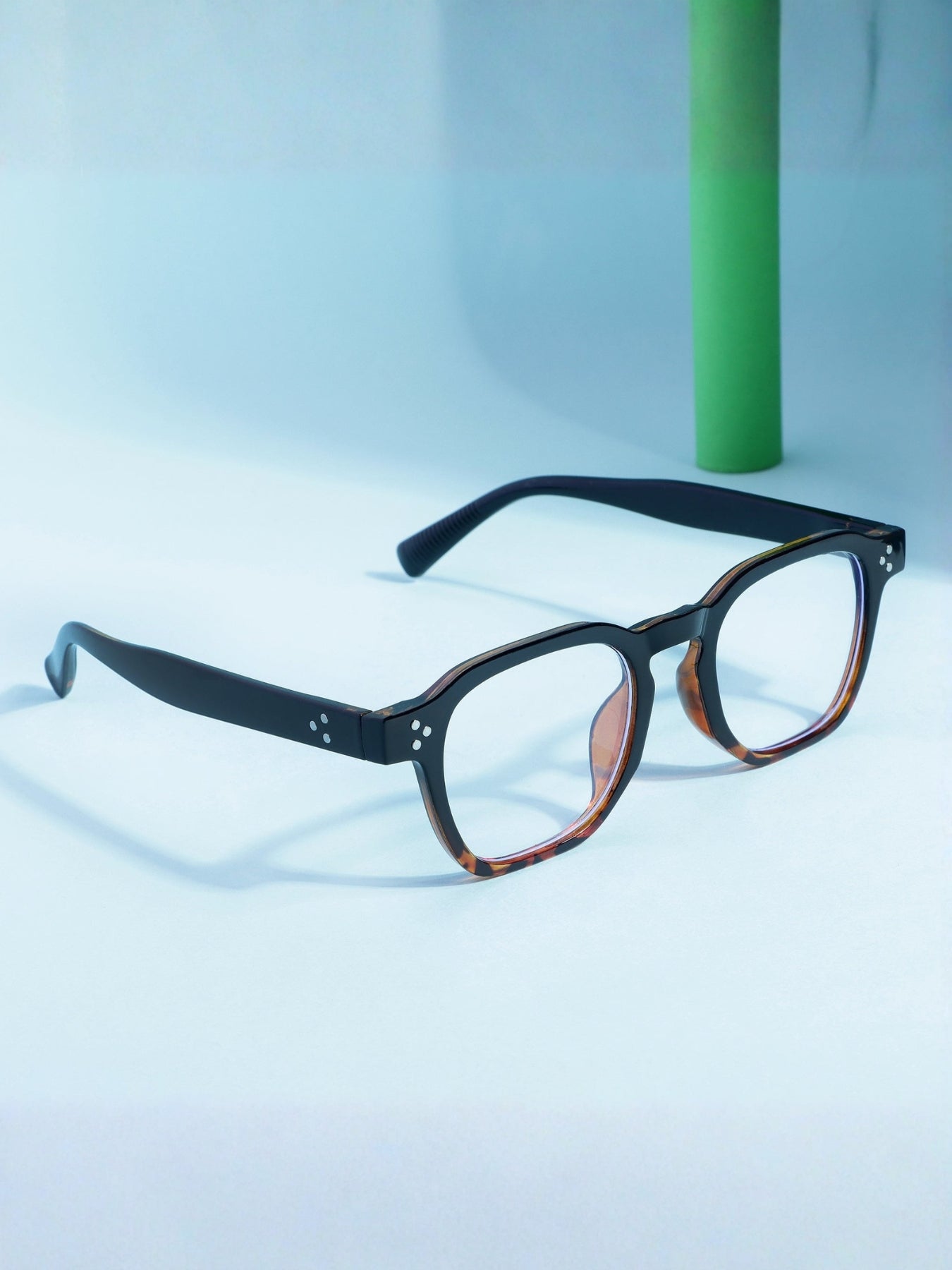 J-Bond Black Tortoise Clear Square Sunglasses