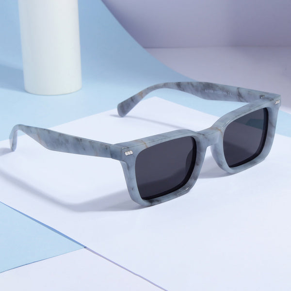 Castels Marble Black Rectangle Sunglasses