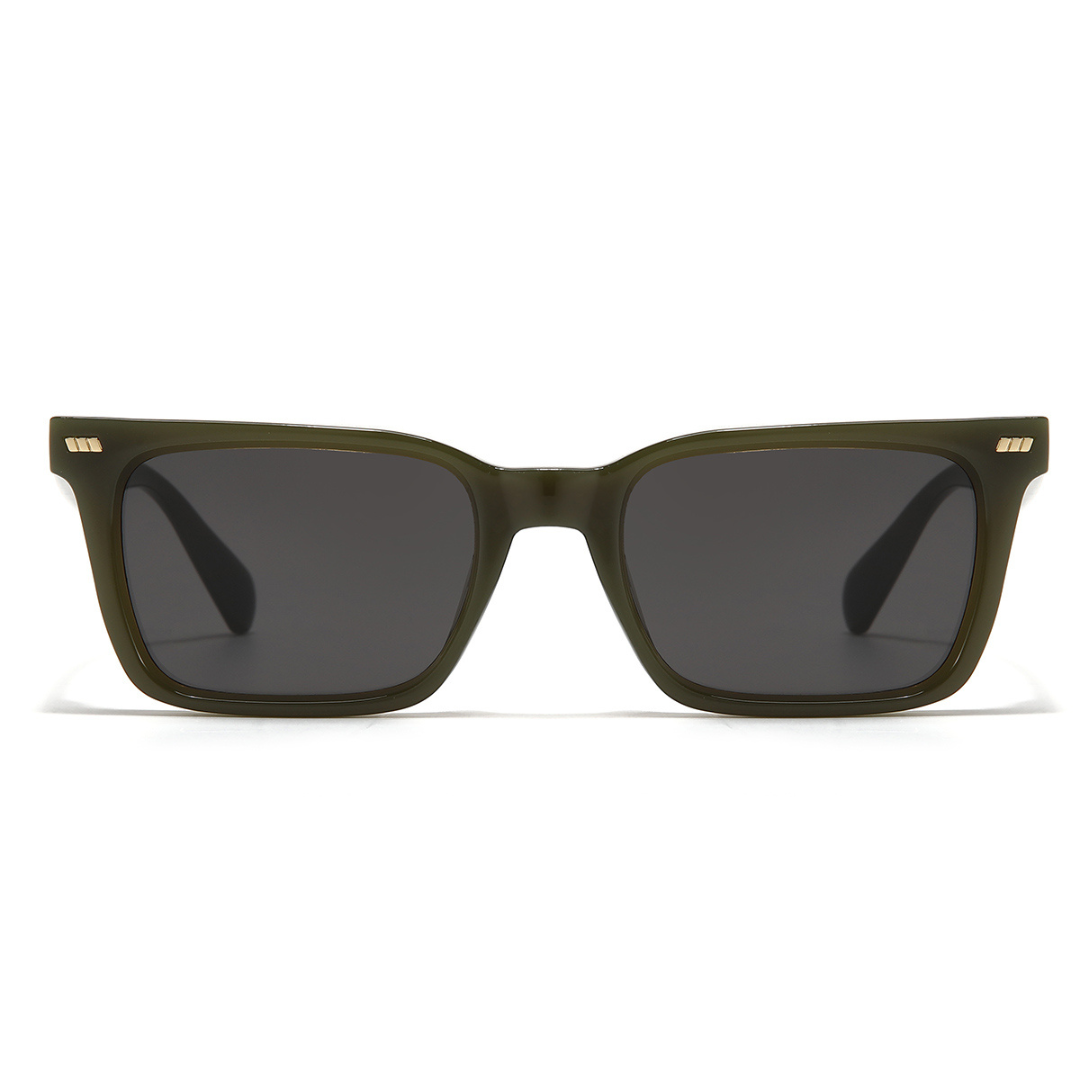 Castels Green Black Rectangle Sunglasses