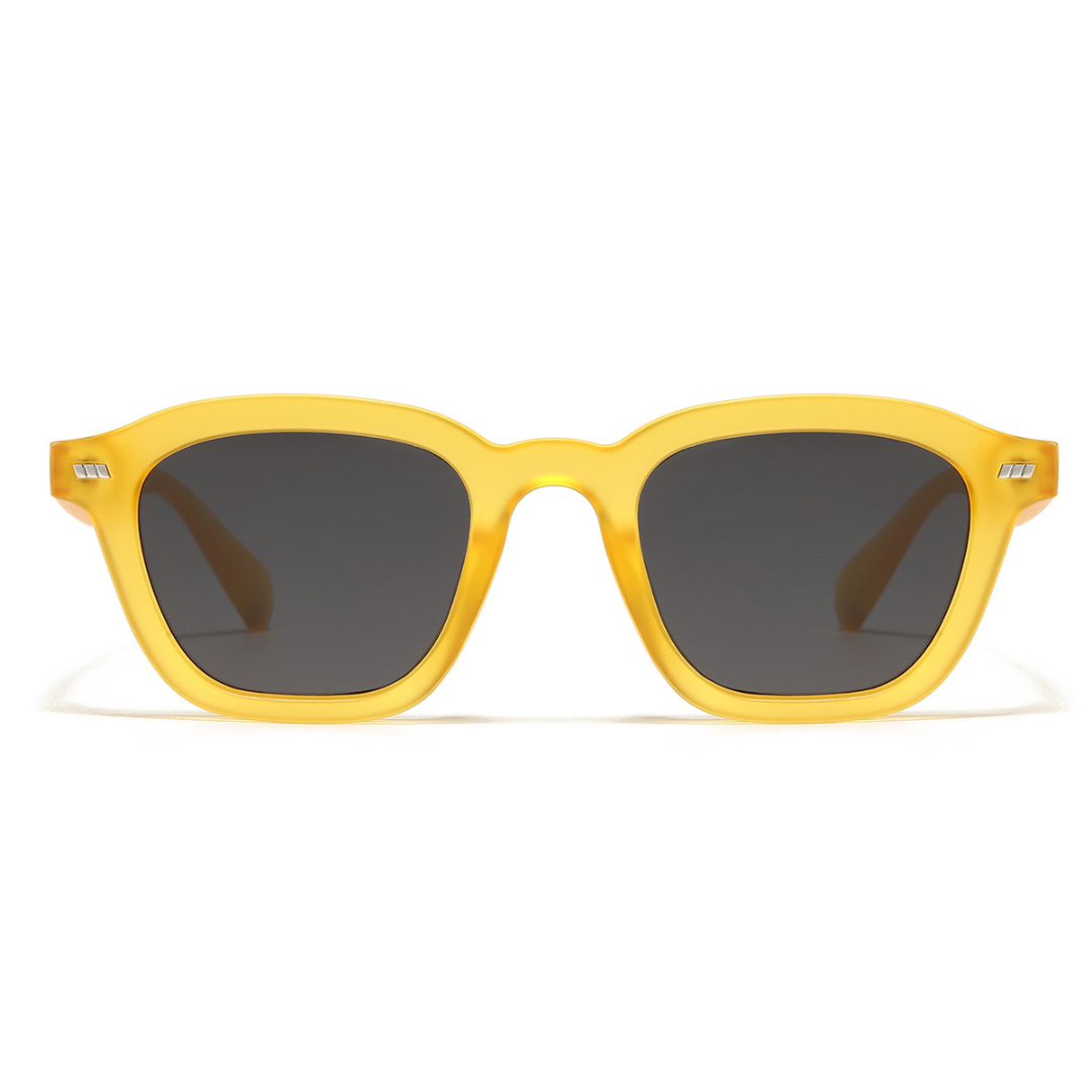 Spark Yellow Black Rectangle Sunglasses
