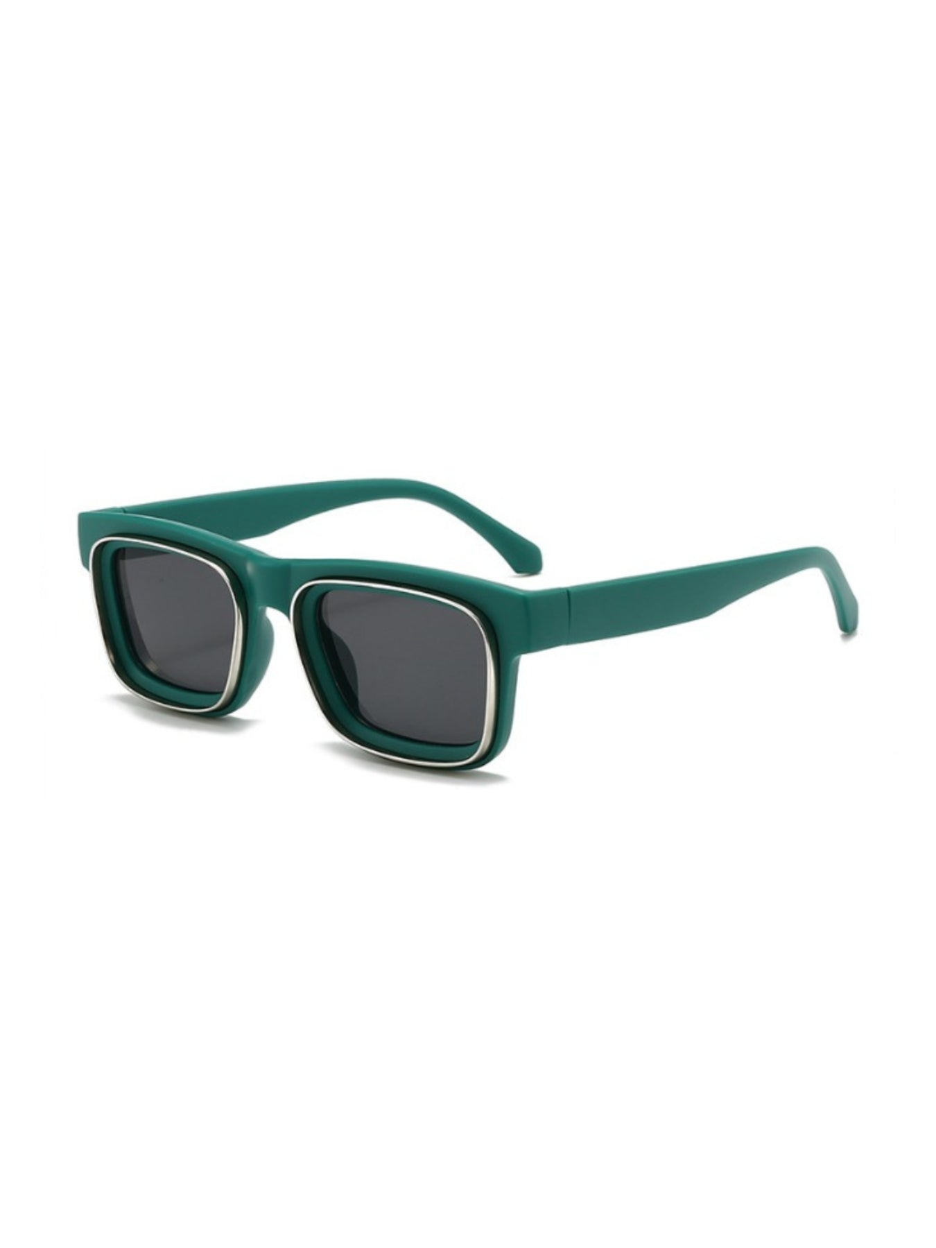 Rogue Green Black Square Sunglasses
