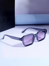 Hunter Grey Purple Gradient Square Sunglasses