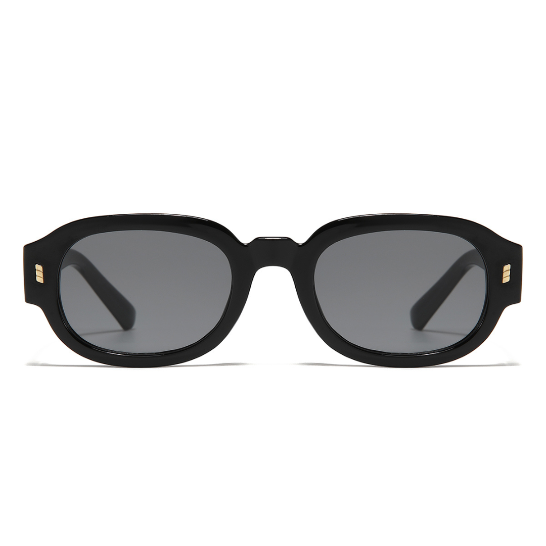 Venom Full Black Oval Sunglasses