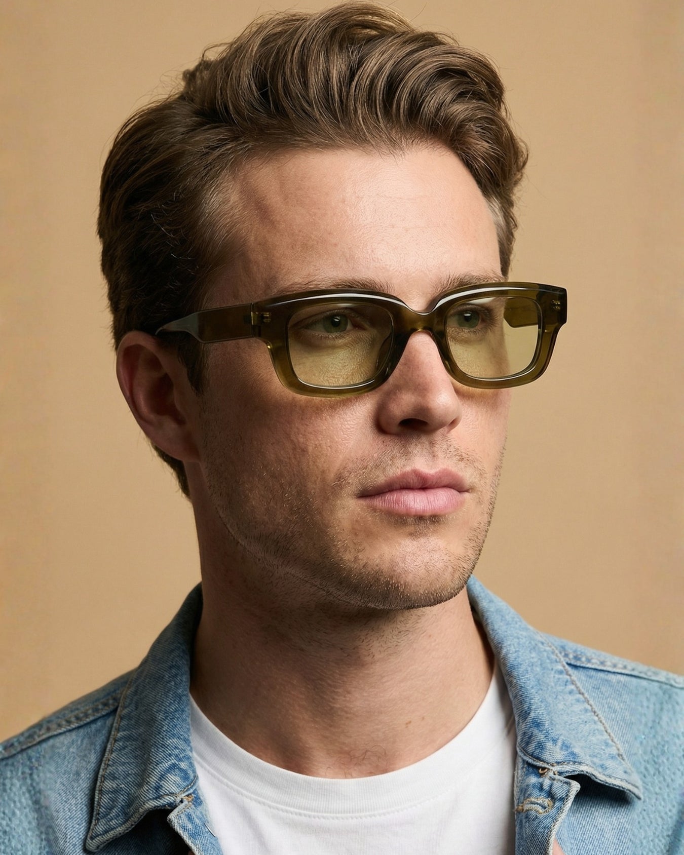 Thunder Dark Green Rectangle Sunglasses