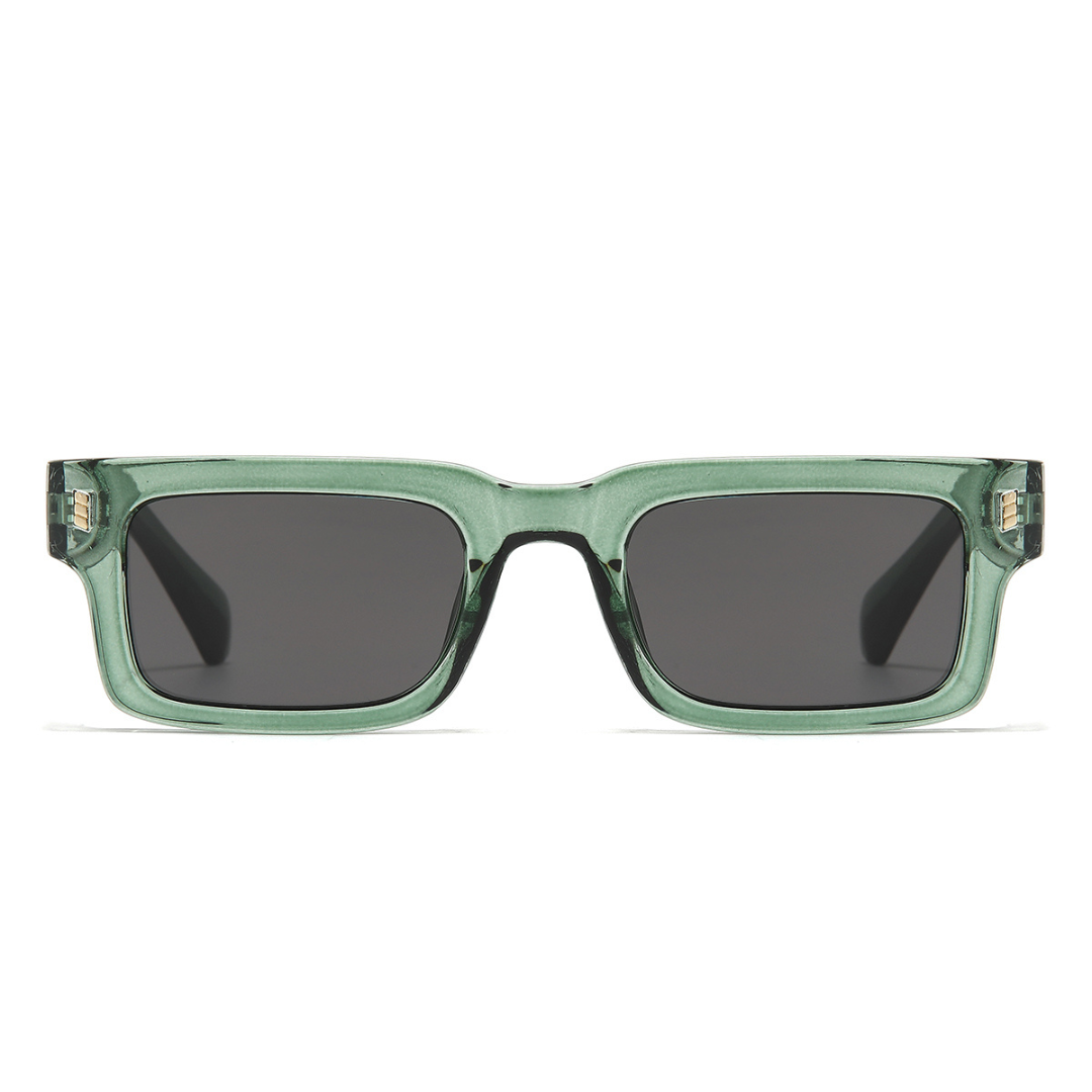 Lucifer Green Black Rectangle Sunglasses