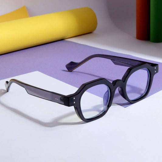 Grey Clear SZ 2002 Round Sunglasses
