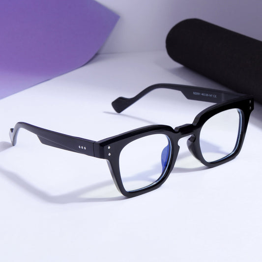 Black Clear SZ 2001 Square Sunglasses
