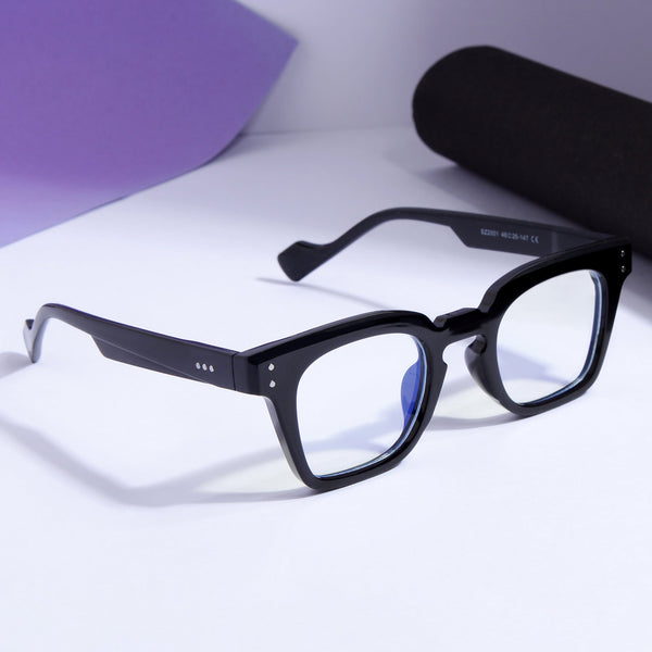 Black Clear SZ 2001 Square Sunglasses