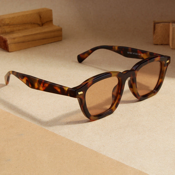 Spark Tortoise Brown Rectangle Sunglasses