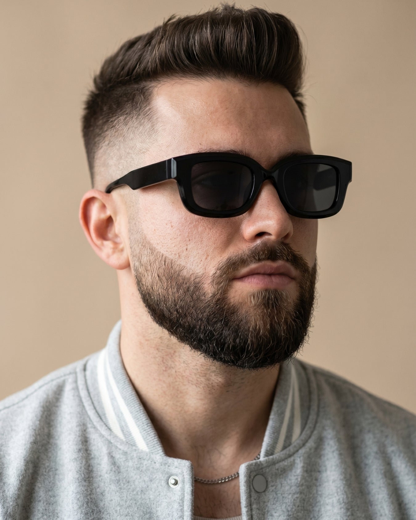 Thunder Full Black Rectangle Sunglasses
