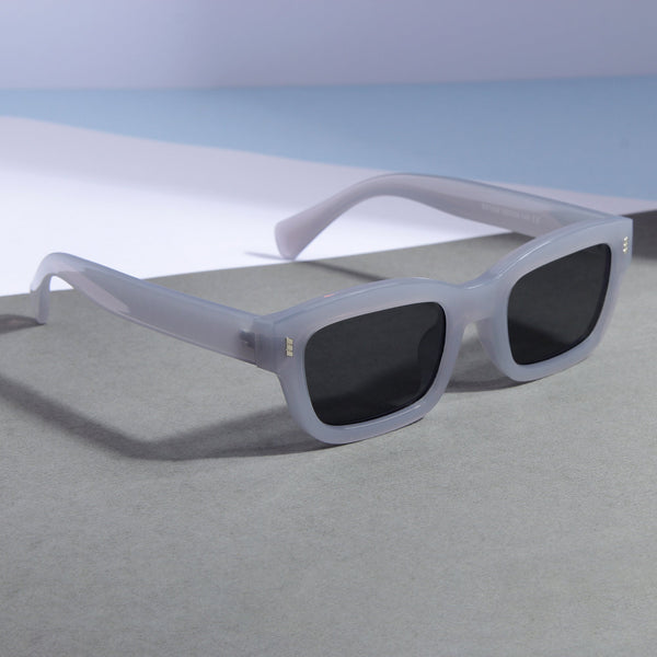 Lizard Grey Black Rectangle Sunglasses
