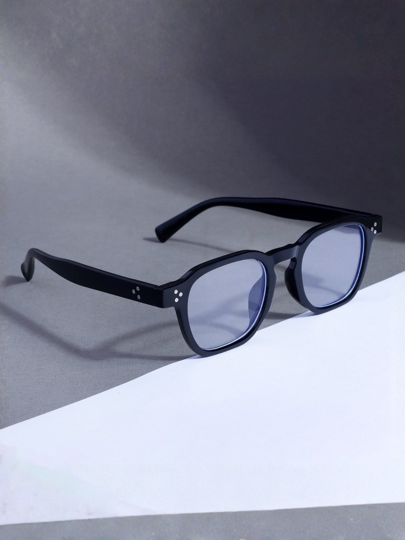 J-Bond Black Clear Square Sunglasses