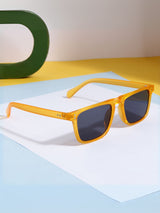 Pardon Yellow Black Premium Rectangle Sunglasses